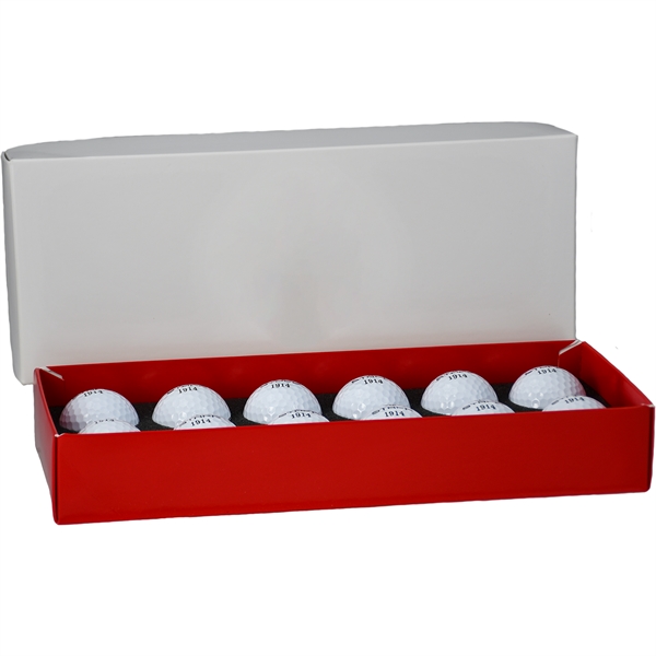 Golf balls with a custom-labeled box.... from ASI 57653 Gold Bond