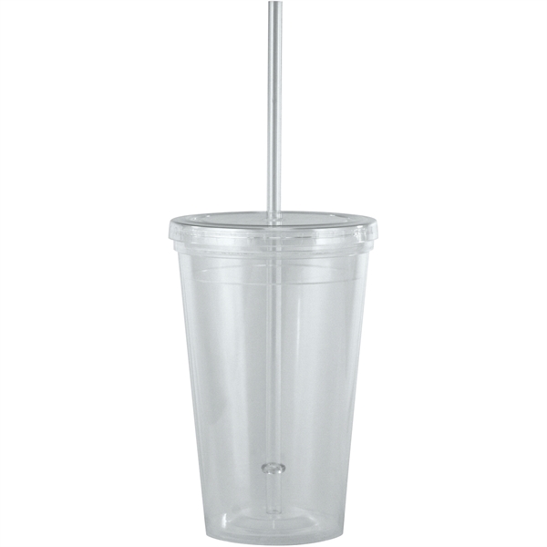 16-ounce drinking glass with a lid, straw, and double-wall insulation.... from ASI 57653 Gold Bond