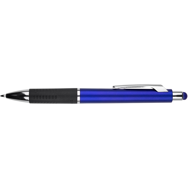 Stylus pen with a metallic barrel and pocket clip.... from ASI 57653 Gold Bond