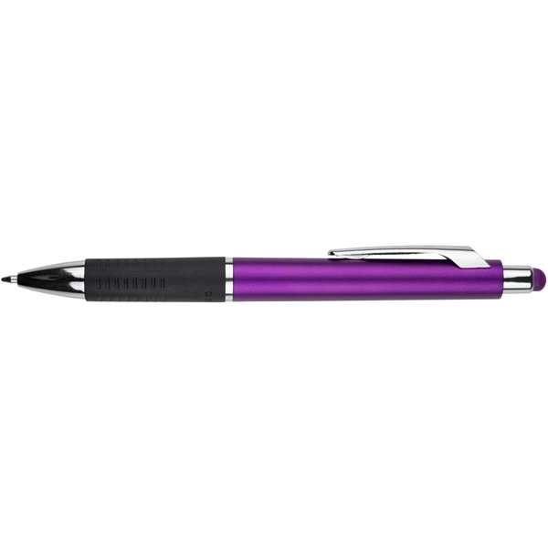 Stylus pen with a metallic barrel and pocket clip.... from ASI 57653 Gold Bond