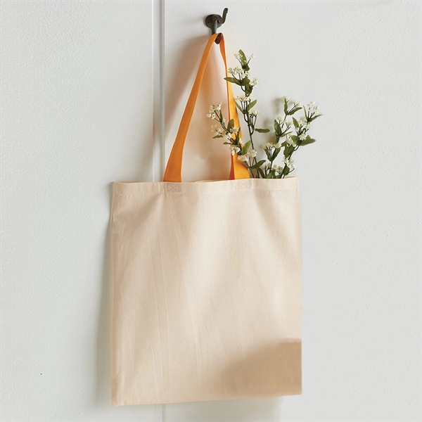6 oz. 100% cotton canvas tote bag / shopping bag with... from ASI 41511 Brainchild USA Inc / BrainChild Gift Club