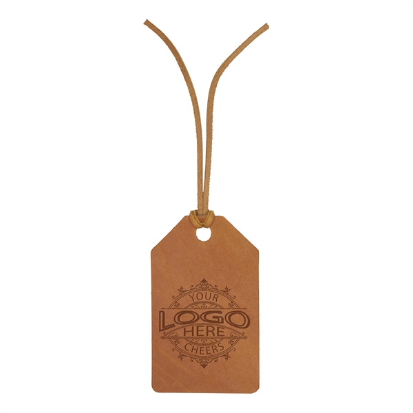 Genuine Leather One-Piece Bag Tag with a Leather Lace. Add your... from ASI 75126 Oowee Products
