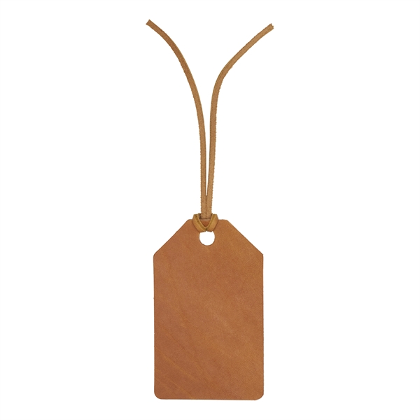 Genuine Leather One-Piece Bag Tag with a Leather Lace. Add your... from ASI 75126 Oowee Products