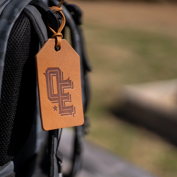 Genuine Leather One-Piece Bag Tag with a Leather Lace. Add your... from ASI 75126 Oowee Products