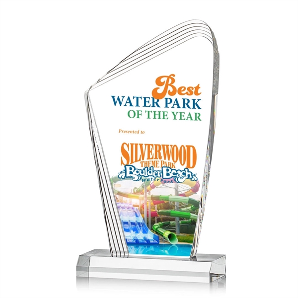 The sparkling, ribbed edges of the Simberg Award define the acrylic... from ASI 84592 St Regis Group / St Regis