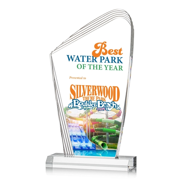 The sparkling, ribbed edges of the Simberg Award define the acrylic... from ASI 84592 St Regis Group / St Regis