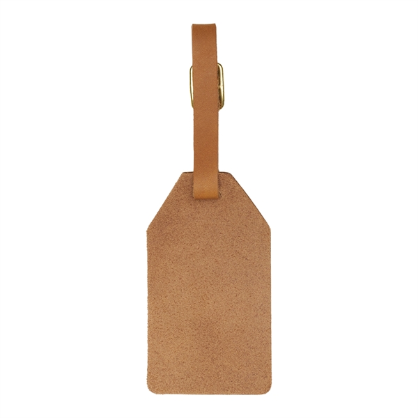 Genuine Leather One-Piece Bag Tag with a Brass Buckle and adjustable... from ASI 75126 Oowee Products