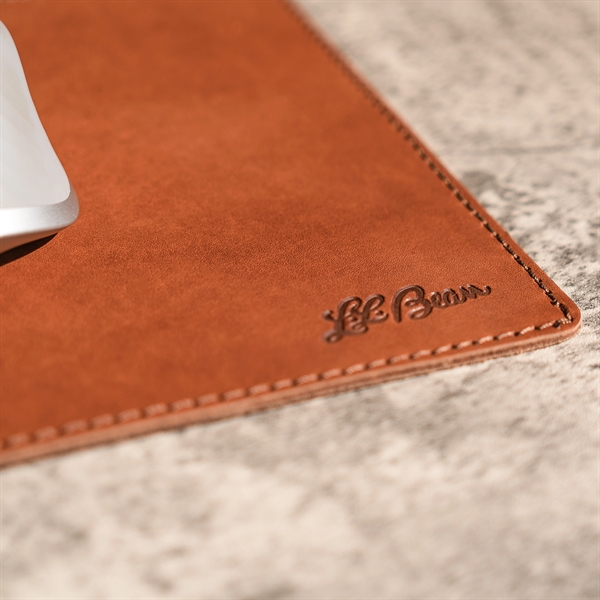 100% Full Grain Leather Mouse Pad with Decorative Stitch. 10" by... from ASI 75126 Oowee Products
