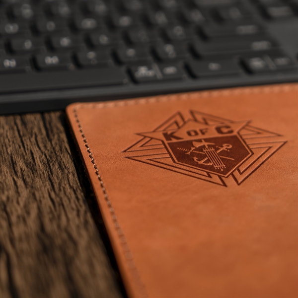 100% Full Grain Leather Mouse Pad with Decorative Stitch. 10" by... from ASI 75126 Oowee Products