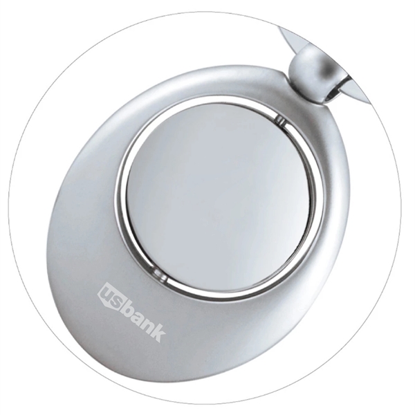 Silver shaped swivel keyring made of metal for a sophisticated look.... from ASI 40544 Binaco / Binaline