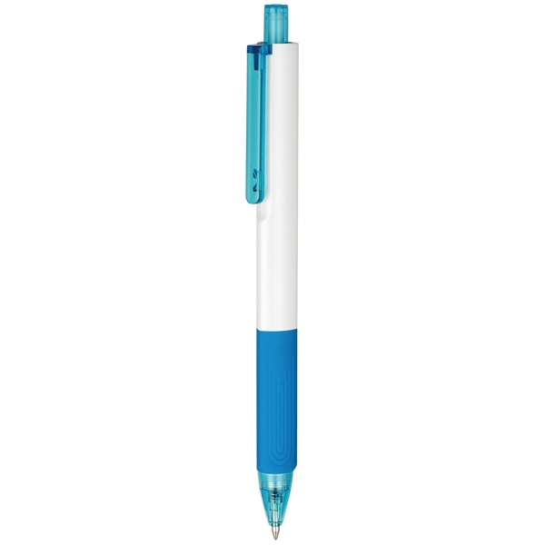 Three-sided, white barrel ballpoint in 7 trim colors.... from ASI 82498 RiteLine LLC