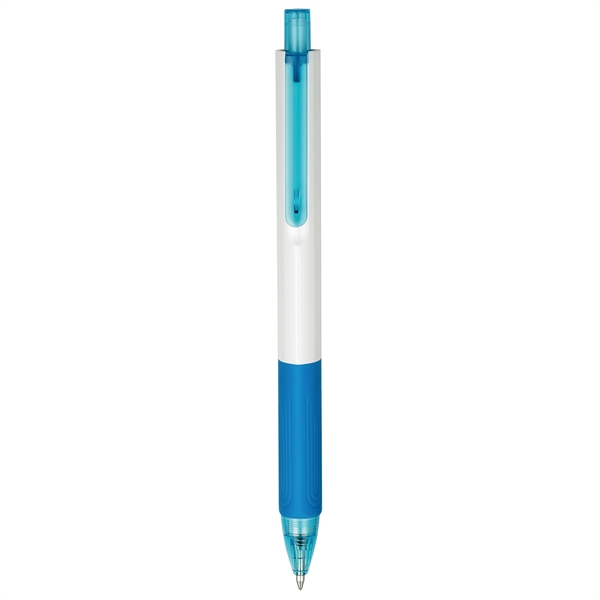 Three-sided, white barrel ballpoint in 7 trim colors.... from ASI 82498 RiteLine LLC