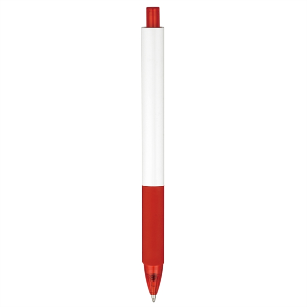 Three-sided, white barrel ballpoint in 7 trim colors.... from ASI 82498 RiteLine LLC