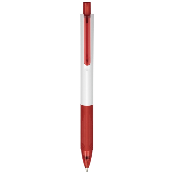 Three-sided, white barrel ballpoint in 7 trim colors.... from ASI 82498 RiteLine LLC