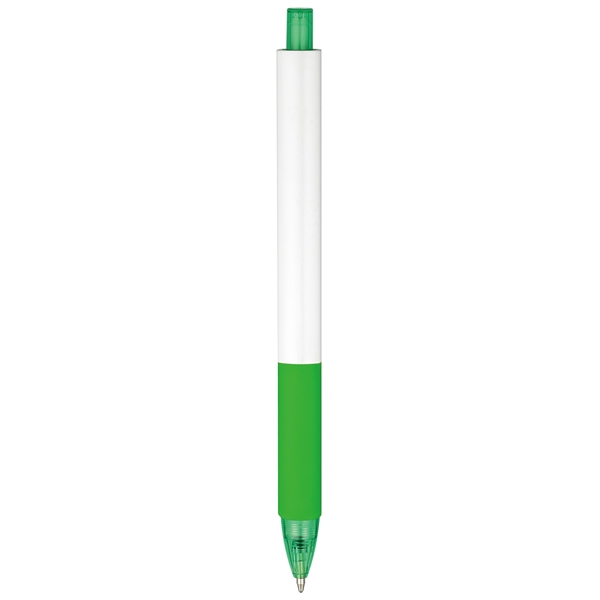 Three-sided, white barrel ballpoint in 7 trim colors.... from ASI 82498 RiteLine LLC