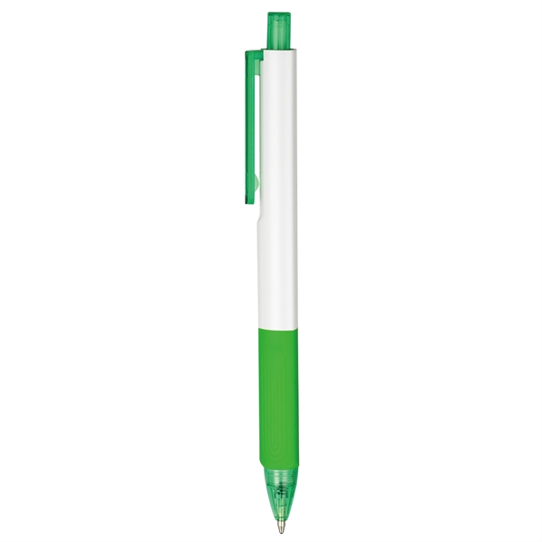 Three-sided, white barrel ballpoint in 7 trim colors.... from ASI 82498 RiteLine LLC