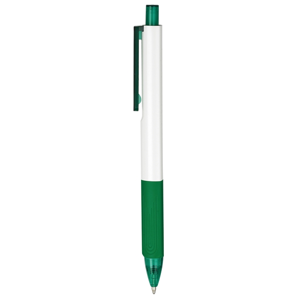 Three-sided, white barrel ballpoint in 7 trim colors.... from ASI 82498 RiteLine LLC