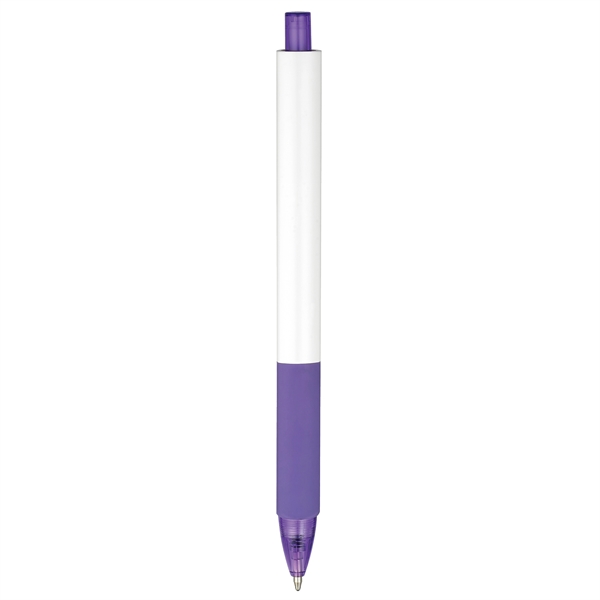 Three-sided, white barrel ballpoint in 7 trim colors.... from ASI 82498 RiteLine LLC