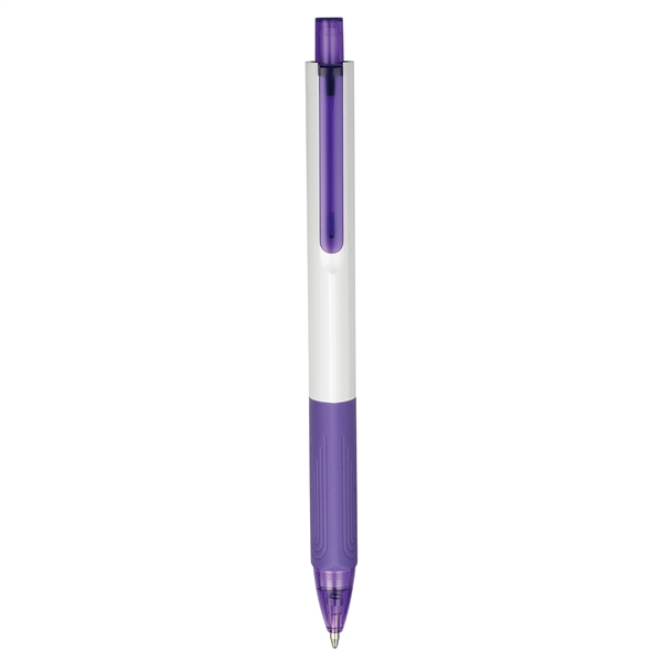 Three-sided, white barrel ballpoint in 7 trim colors.... from ASI 82498 RiteLine LLC