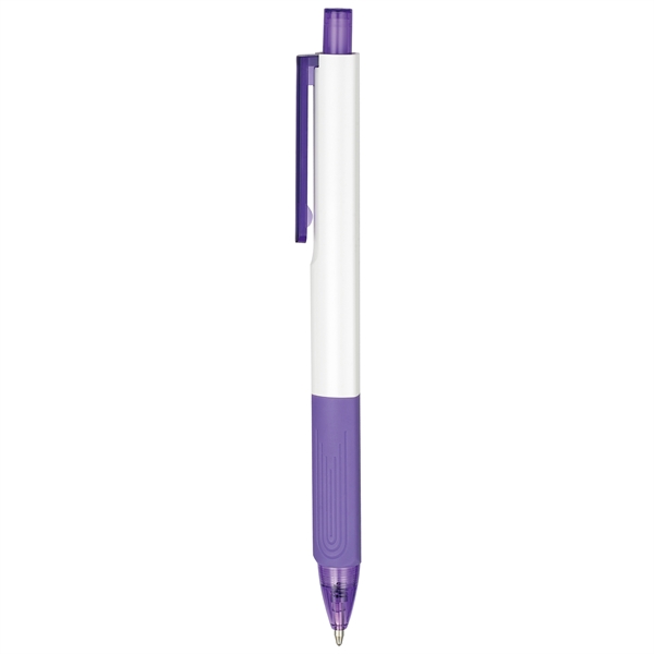 Three-sided, white barrel ballpoint in 7 trim colors.... from ASI 82498 RiteLine LLC