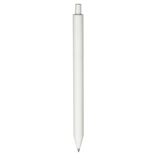 Bright, white, soft-touch retractable ballpoint pen with molded red Heart.... from ASI 82498 RiteLine LLC