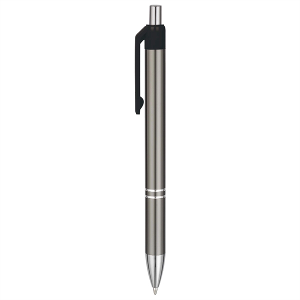 Economical Metal Retractable Ballpoint pen with chromatic color barrels available... from ASI 82498 RiteLine LLC