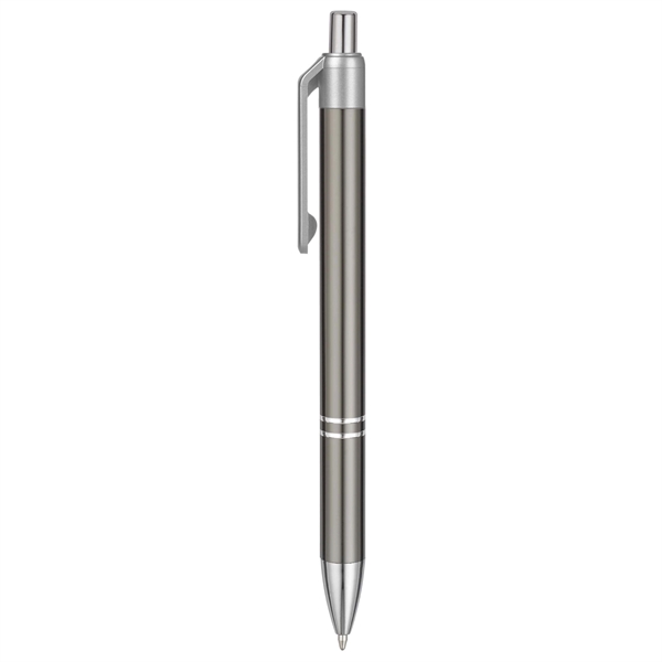 Economical Metal Retractable Ballpoint pen with chromatic color barrels available... from ASI 82498 RiteLine LLC