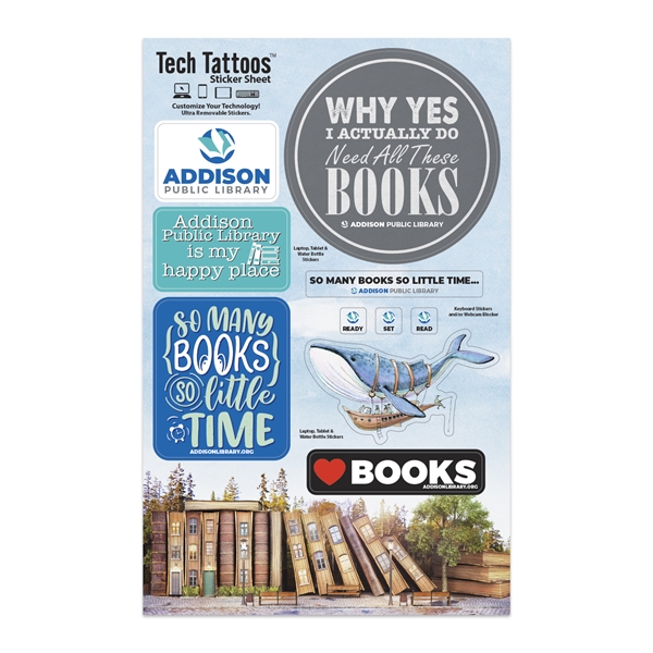 7" x 11" sheet of removable decal for electronics that's made... from ASI 56950 Gill Studios Inc / Gill-Line®