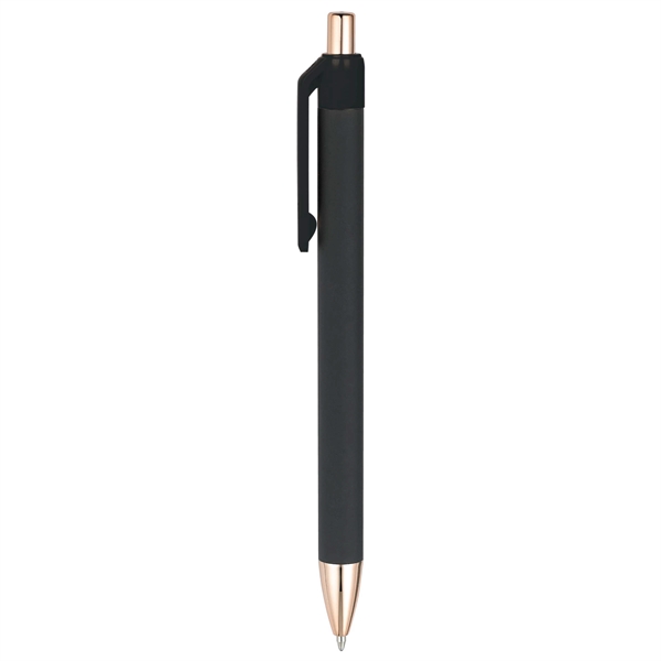 Economical Metal Retractable Ballpoint with polished Rose Gold accents and a... from ASI 82498 RiteLine LLC