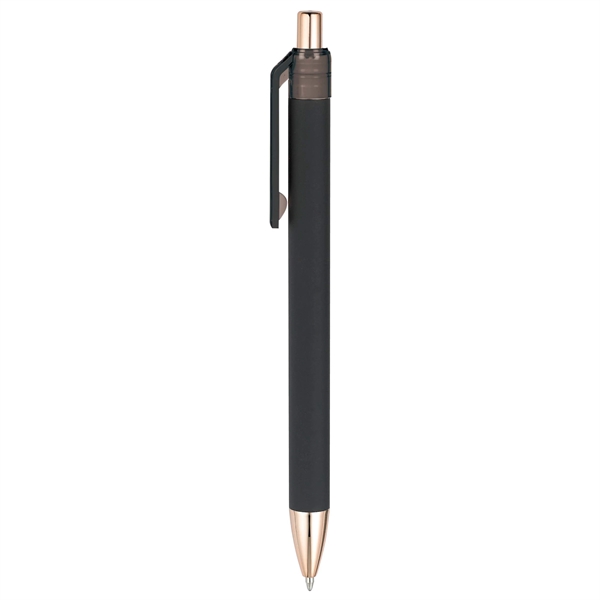 Economical Metal Retractable Ballpoint with polished Rose Gold accents and a... from ASI 82498 RiteLine LLC