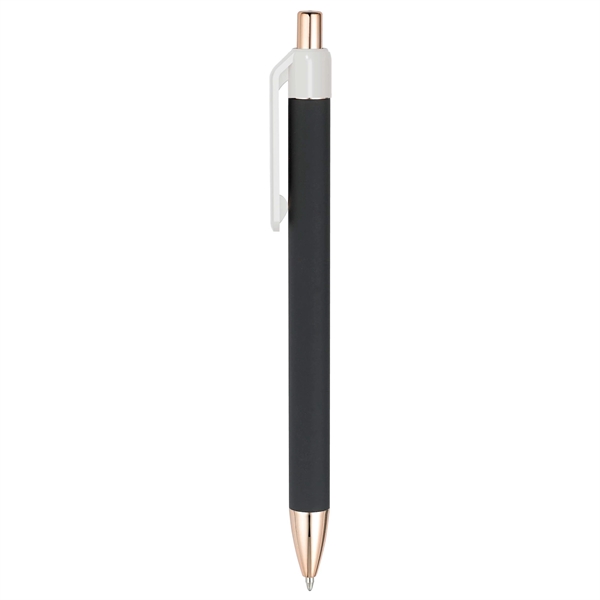 Economical Metal Retractable Ballpoint with polished Rose Gold accents and a... from ASI 82498 RiteLine LLC