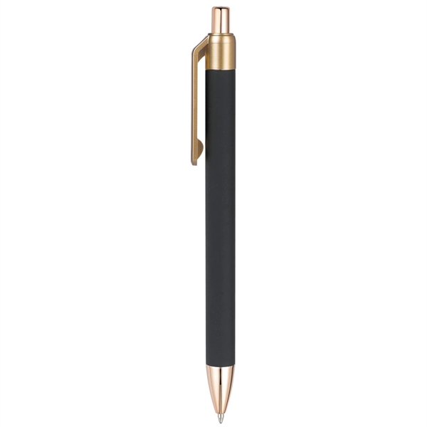 Economical Metal Retractable Ballpoint with polished Rose Gold accents and a... from ASI 82498 RiteLine LLC