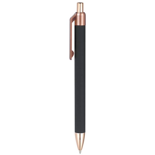 Economical Metal Retractable Ballpoint with polished Rose Gold accents and a... from ASI 82498 RiteLine LLC