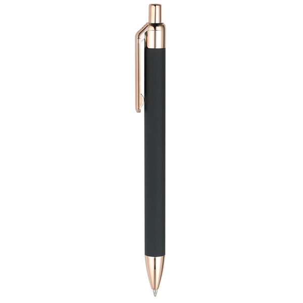 Economical Metal Retractable Ballpoint with polished Rose Gold accents and a... from ASI 82498 RiteLine LLC