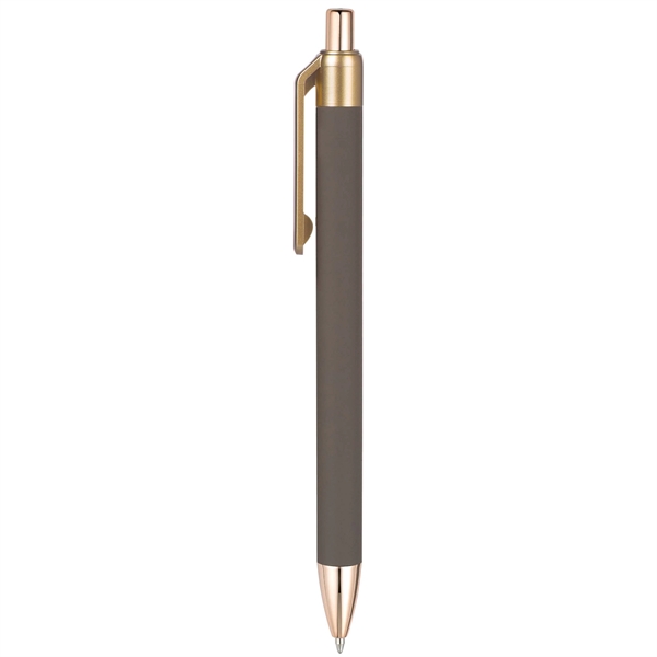 Economical Metal Retractable Ballpoint with polished Rose Gold accents and a... from ASI 82498 RiteLine LLC