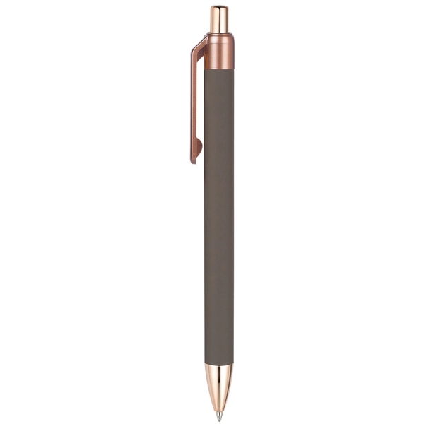 Economical Metal Retractable Ballpoint with polished Rose Gold accents and a... from ASI 82498 RiteLine LLC