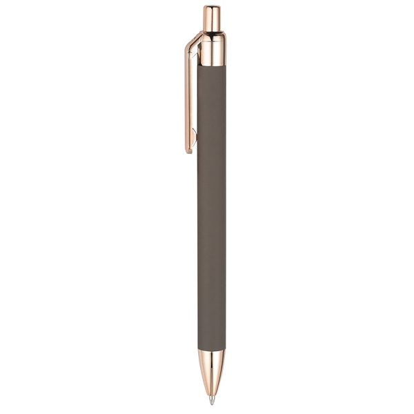 Economical Metal Retractable Ballpoint with polished Rose Gold accents and a... from ASI 82498 RiteLine LLC