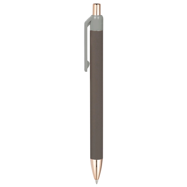 Economical Metal Retractable Ballpoint with polished Rose Gold accents and a... from ASI 82498 RiteLine LLC