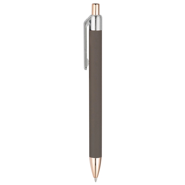 Economical Metal Retractable Ballpoint with polished Rose Gold accents and a... from ASI 82498 RiteLine LLC