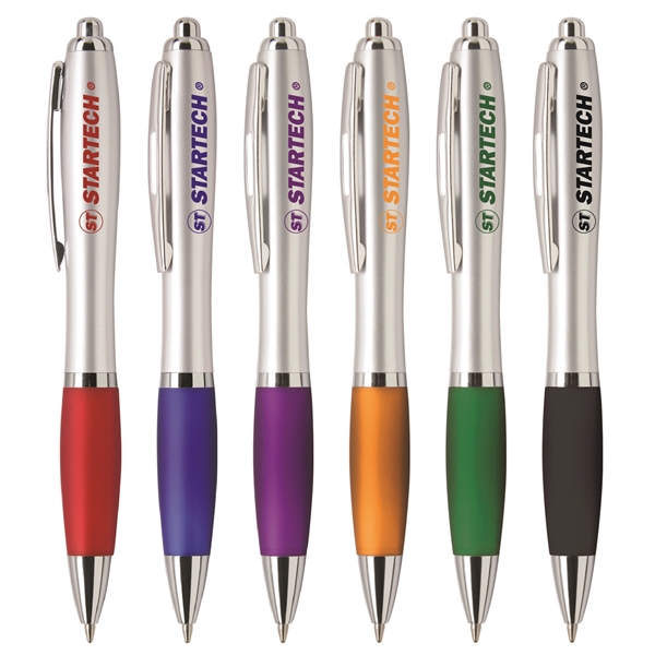 Classic click ballpoint pen with chrome plated plunger, clip, middle ring,... from ASI 30112 ACE Products / Ace Line