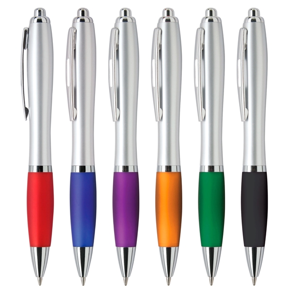 Classic click ballpoint pen with chrome plated plunger, clip, middle ring,... from ASI 30112 ACE Products / Ace Line