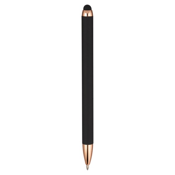 Soft-touch, Metal barrel retractable ballpoint/stylus pen... from ASI 82498 RiteLine LLC