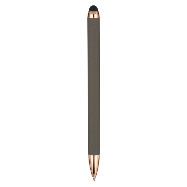 Soft-touch, Metal barrel retractable ballpoint/stylus pen... from ASI 82498 RiteLine LLC
