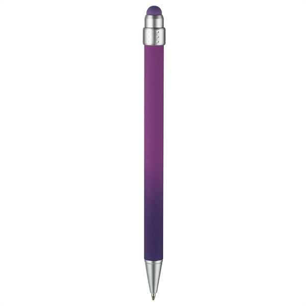 Soft-touch pen, ombre-color mix barrels coupled with slide-action retraction mechanism... from ASI 82498 RiteLine LLC