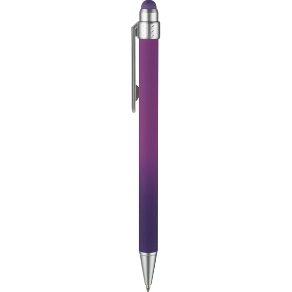 Soft-touch pen, ombre-color mix barrels coupled with slide-action retraction mechanism... from ASI 82498 RiteLine LLC