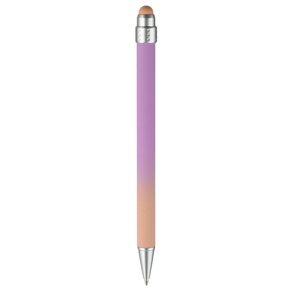 Soft-touch pen, ombre-color mix barrels coupled with slide-action retraction mechanism... from ASI 82498 RiteLine LLC