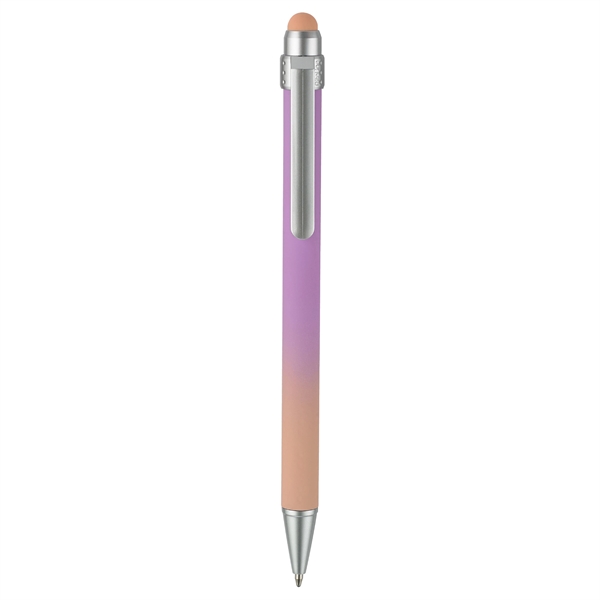 Soft-touch pen, ombre-color mix barrels coupled with slide-action retraction mechanism... from ASI 82498 RiteLine LLC