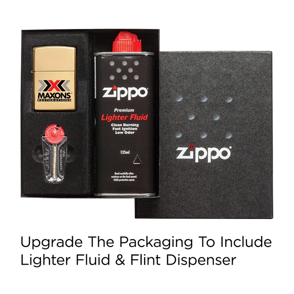 Zippo windproof lighter with a perfectly smooth high polish brass finish.... from ASI 46170 Compass Industries Inc