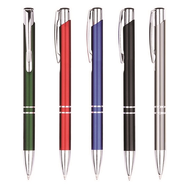 Click-action colored aluminum barrel pen with chrome trim.... from ASI 30112 ACE Products / Ace Line