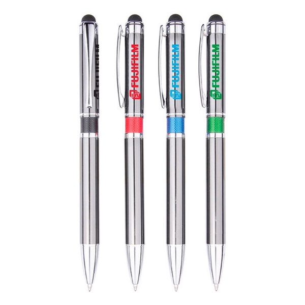 Click action ballpoint pen with stylus. Compatible with all capacitive touch... from ASI 30112 ACE Products / Ace Line
